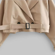 Vintage-Inspired Cropped Trench Spring Jacket