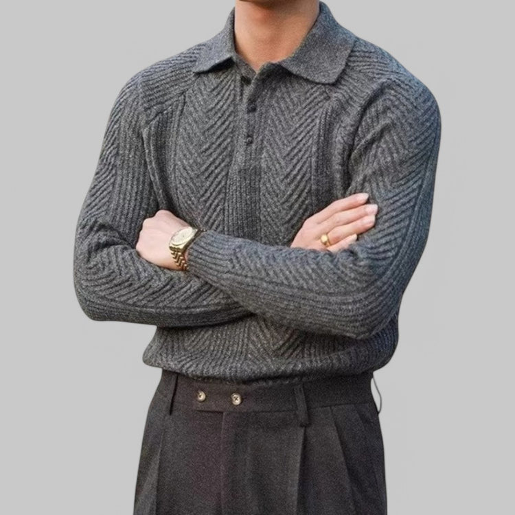 Old-Money Long Sleeved Polo Shirt