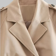 Vintage-Inspired Cropped Trench Spring Jacket