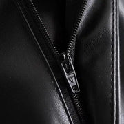 High-Waist Faux Leather Shorts with Side Pockets