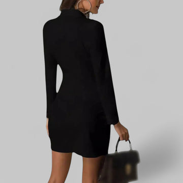 Elegant Long Sleeve Blazer Mini Dress