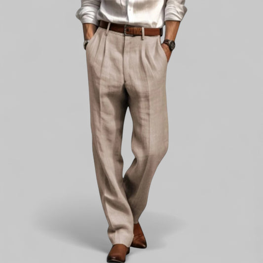 Vintage Casual Pleated Trousers