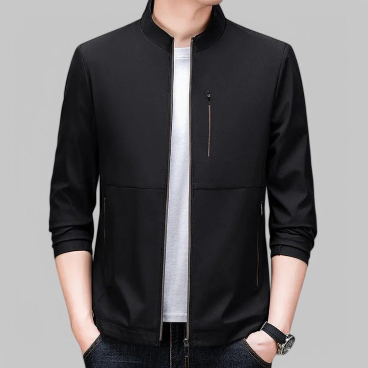 Vintage Slim Fit Stand Collar Jacket