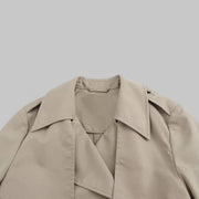 Double-Breasted Trench Coat with Belt