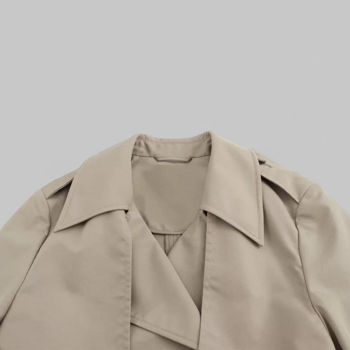 Double-Breasted Trench Coat with Belt