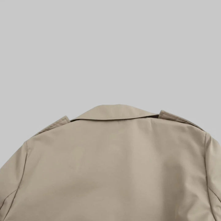 Double-Breasted Trench Coat with Belt