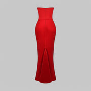 Klyber | Elegant Flowy Strapless Maxi Dress