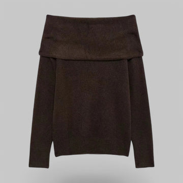 Klyber | Off-the-Shoulder Straight Neck Knit Jumper