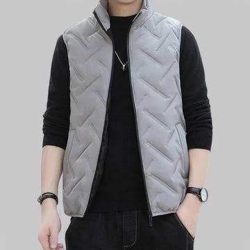 Men's Patterned Padded Gilet Body Warmer