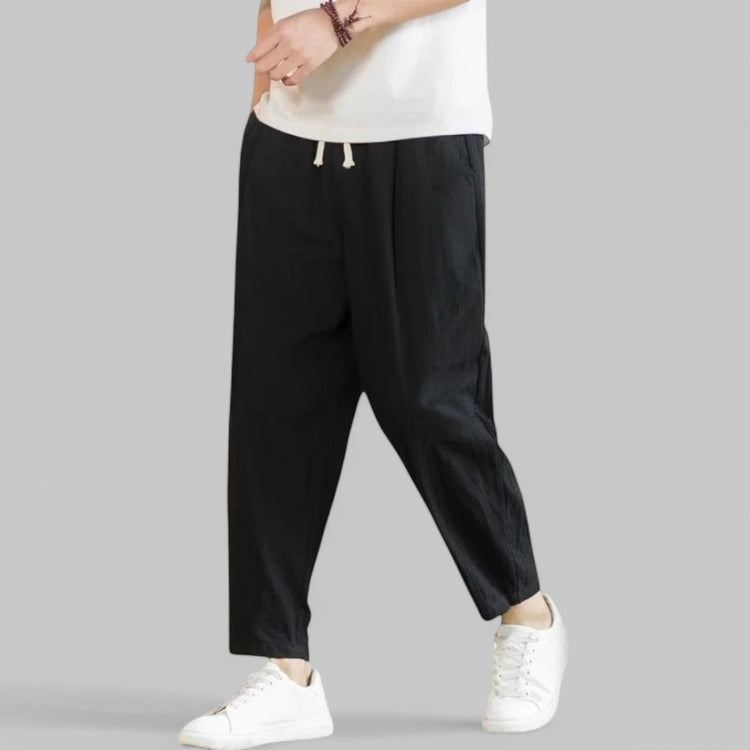 Breathable Cotton-Linen Casual Trousers
