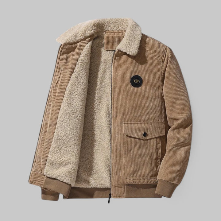 Men's Fleece Jacket with Fleece Collar