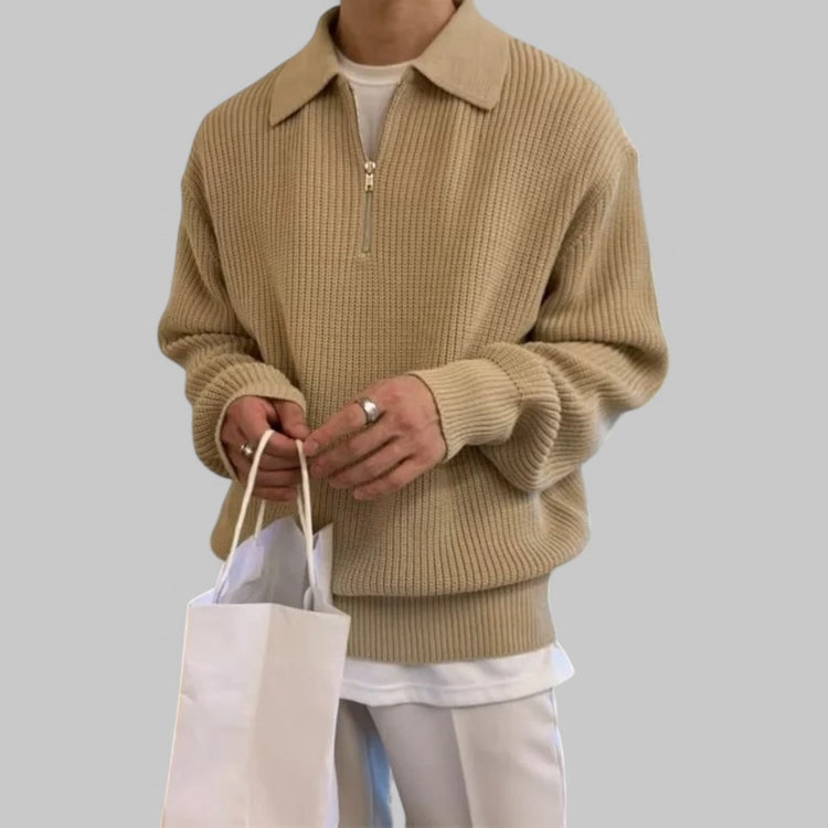 Old Money Vintage Knit Jumper for Men