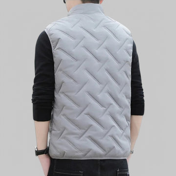 Men's Patterned Padded Gilet Body Warmer