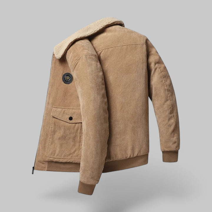 Men's Fleece Jacket with Fleece Collar