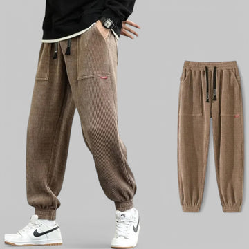 Casual Loose Fit Corduroy Joggers
