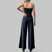 Klyber | Strapless Wide-Leg Jumpsuit with Pockets