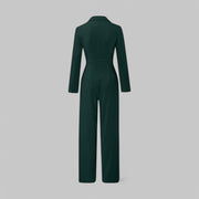 Sophisticated Tailored Wide-Leg Jumpsuit
