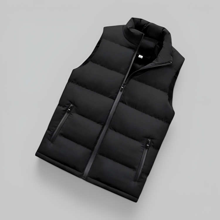 Men's Waterproof Black Padded Body Warmer