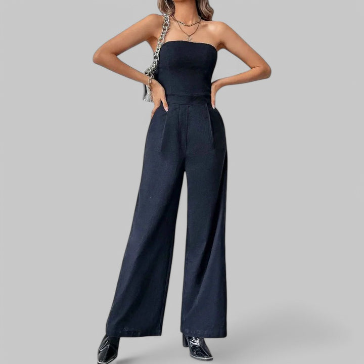 Klyber | Strapless Wide-Leg Jumpsuit with Pockets