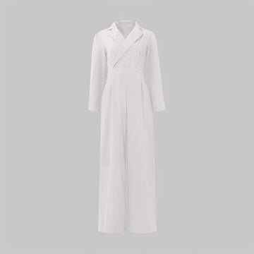 Sophisticated Tailored Wide-Leg Jumpsuit