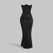 Klyber | Elegant Flowy Strapless Maxi Dress