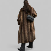Klyber | Elegant Faux Fur Long Trench Coat