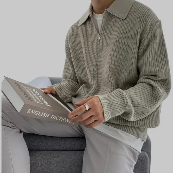 Old Money Vintage Knit Jumper for Men