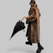 Klyber | Elegant Faux Fur Long Trench Coat