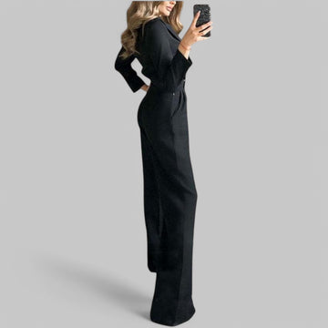 Sophisticated Tailored Wide-Leg Jumpsuit
