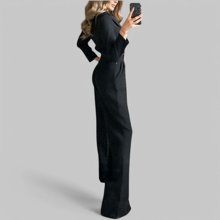 Sophisticated Tailored Wide-Leg Jumpsuit