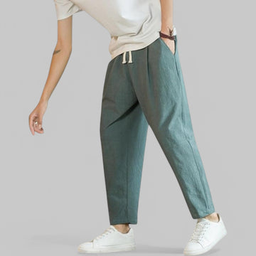 Breathable Cotton-Linen Casual Trousers