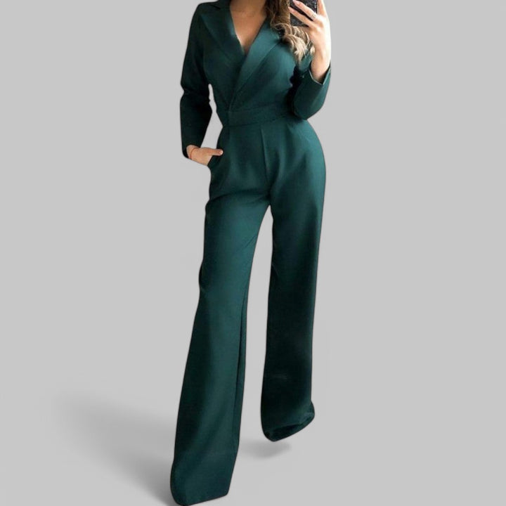Sophisticated Tailored Wide-Leg Jumpsuit