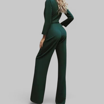 Sophisticated Tailored Wide-Leg Jumpsuit