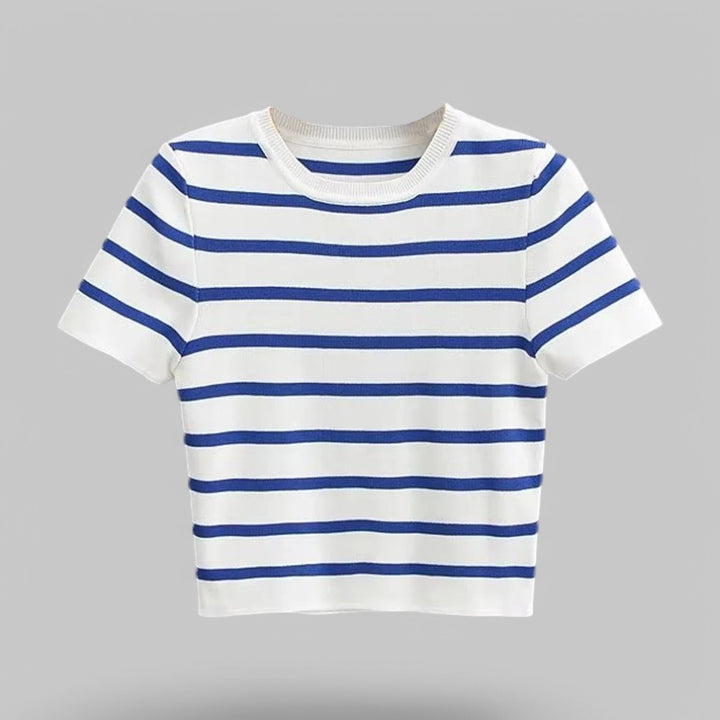 Soft Knit Cropped O-Neck T-Shirt