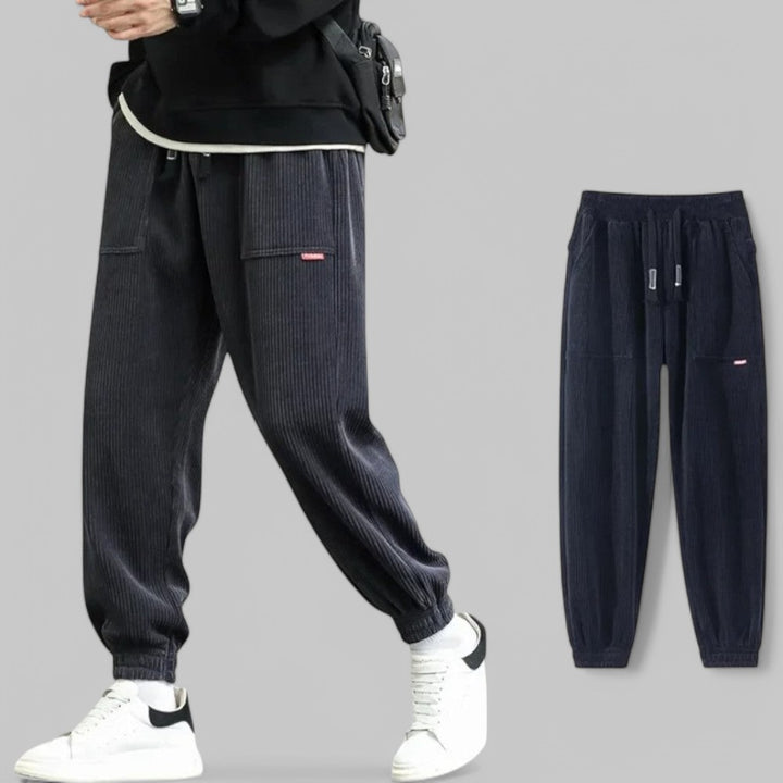 Casual Loose Fit Corduroy Joggers