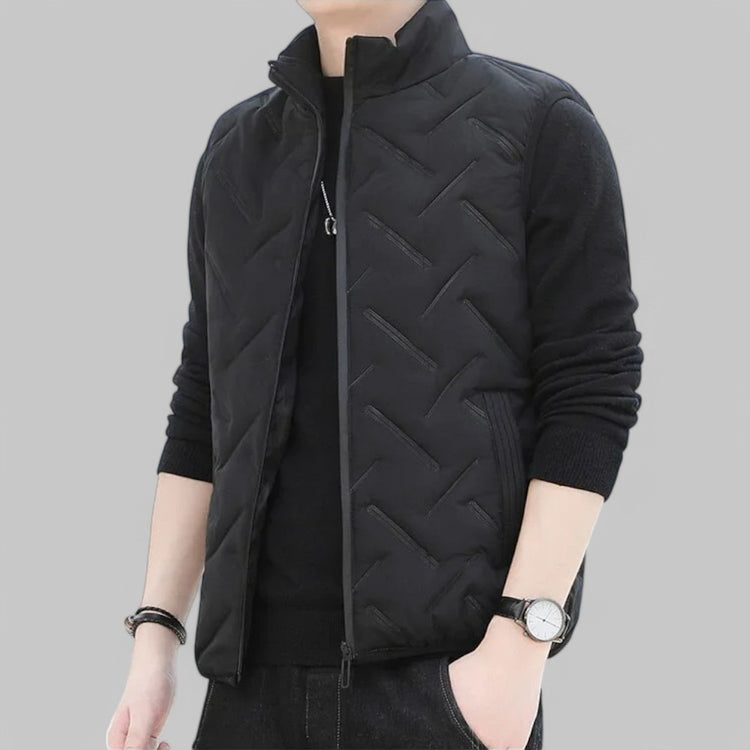 Men's Patterned Padded Gilet Body Warmer