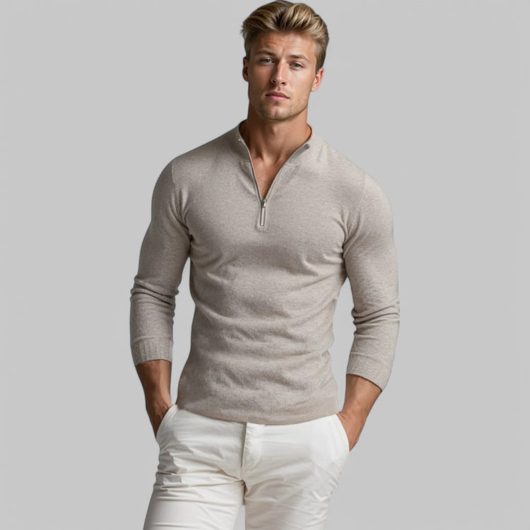 Old-Money Half Zip Jumper