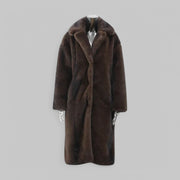Klyber | Elegant Faux Fur Long Trench Coat
