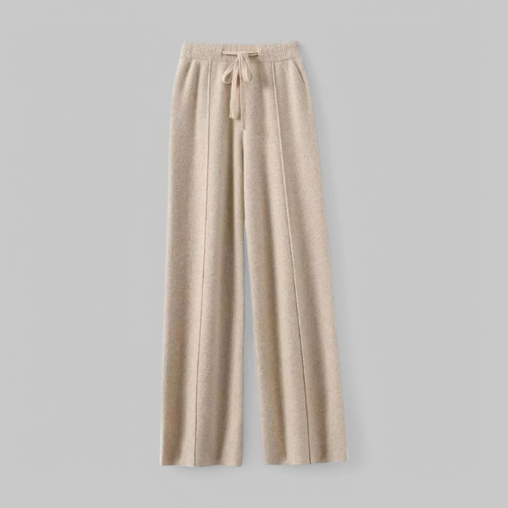 Klyber | High-Waist Wool Wide-Leg Knit Trousers