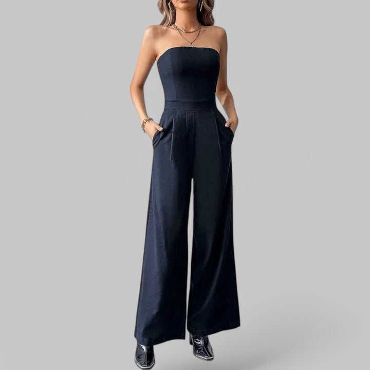 Klyber | Strapless Wide-Leg Jumpsuit with Pockets