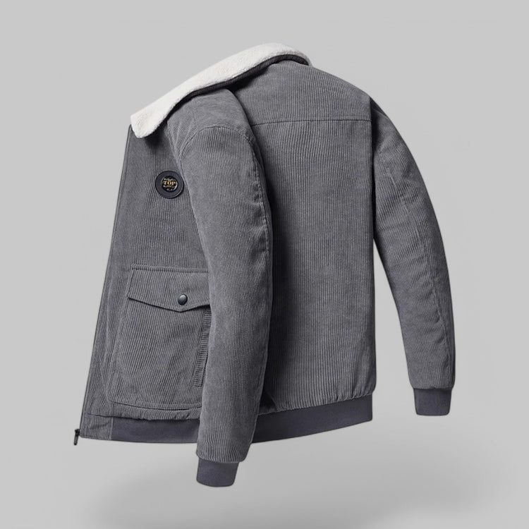 Men's Fleece Jacket with Fleece Collar