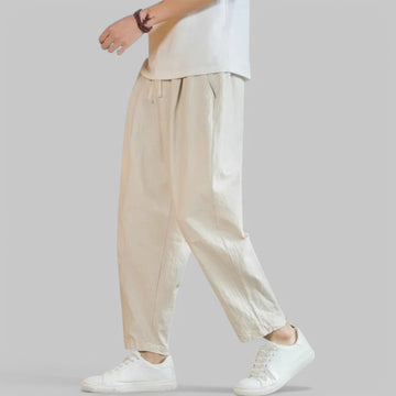 Breathable Cotton-Linen Casual Trousers