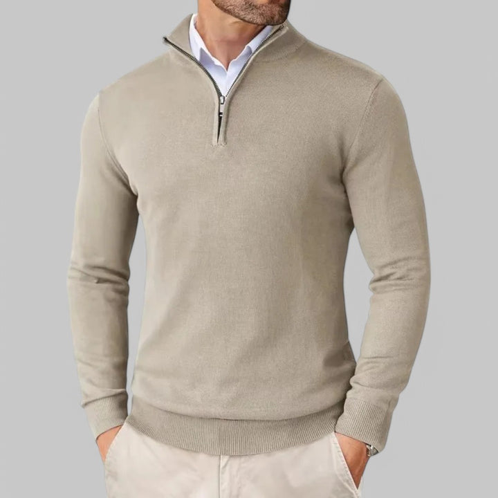 Old-Money Half Zip Jumper