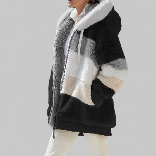 Oversized Hooded Plush Warm Jacket