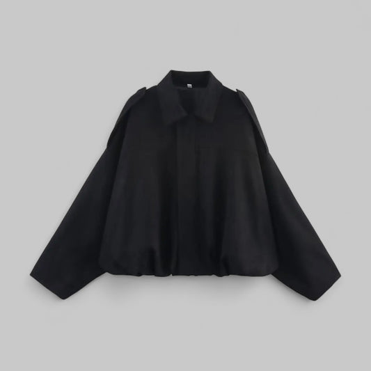 Chic Oversized Vintage Bomber Jacket