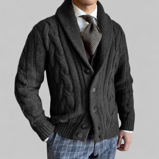 Classic Winter Cable Knit Cardigan