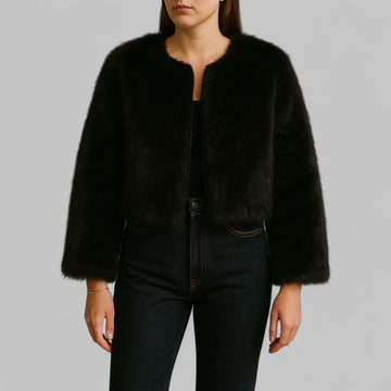 Thick Warm Faux Fur Cropped Jacket