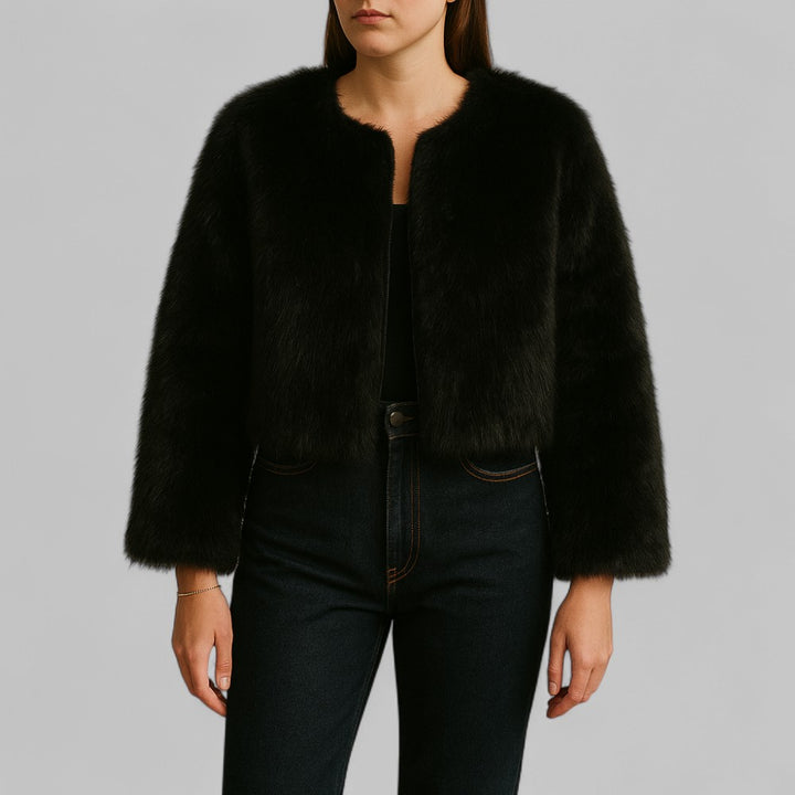 Thick Warm Faux Fur Cropped Jacket