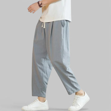 Breathable Cotton-Linen Casual Trousers