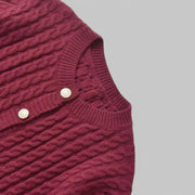 Women's Short Sleeve Cropped Knit Cardigan